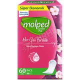 Molped Her Gün Ferahlık Eko 60 Lı 2 Adet Nefes Alabilen Yüzey ile Süper Ekonomik Hijyenik Ped