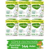 Molped Hijyenik Ped Pure & Soft Süper Eko 24'lü Normal x 6 Paket