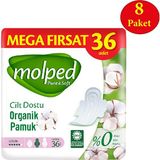 Molped Pure Soft 288 Adet Uzun Hijyenik Ped Mega Fırsat Cilt Dostu %0 Boya ve Paraben