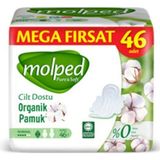 Molped Pure & Soft 46'lı Normal Ultra Cilt Dostu Hijyenik Ped Gece Kullanım için Uygun - 1