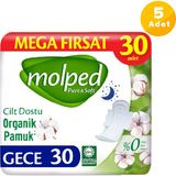 Molped Pure Soft Gece 30'lu Ultra İnce Rahatlık ve Cilt Dostu 5 Paket Mega Fırsat
