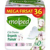 Molped Pure & Soft Gece Hijyenik Ped 36'lı Uzun, Yumuşak ve Nefes Alabilir 8'li Avantaj Paketi - 8 Adet