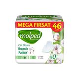 Molped Pure & Soft Gece Hijyenik Ped 46'lı - %100 Yumuşaklık ve Güven 2'li Ekonomik Paket - 2 Adet