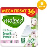 Molped Pure & Soft Mega Fırsat Hijyenik Ped Uzun 6 x 36'lı
