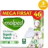 Molped Pure Soft Mega Fırsat Normal 46'lı 3 Paket Hijyenik Ped