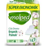 Molped Pure & Soft Süper Eko Normal 24'lü Yumuşak Cilt Dostu Hijyenik Pedler Hipoalerjenik