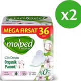 Molped Pure Soft Uzun Avantajlı 2x36 Adet Hijyenik Ped