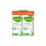 Molped Pure&soft Incelik Günlük Ped 80'li Doğal Pamuk Özlü Nefes Alan Yüzey 5'li Avantaj Paketi - 5 Adet