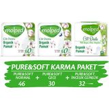 Molped Pure&Soft Karma Paket (46'Lı Normal + 30'Lu Gece + 32'Lı Gunluk)
