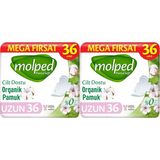 Molped Pure&Soft Uzun Hijyenik Ped 72 Adet (2pk*36) Mega Pk Cilt Dostu Yumuşaklık