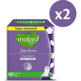 Molped Süper Ekonomik Yoğun Koruma 60x2 Adet Günlük Ped