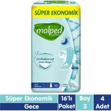 Molped Süper Gece 16x4 64 Adet Ekonomik Ped