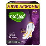 Molped Super Nght Hijyenik Ped Ekonomik Paket Süper Gece 14Lü (7'Li Paket)