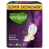Molped Super Night Hijyenik Ped Ekonomik Paket Süper Gece 14'Lü 3'Li Ekonomik Paket