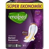 Molped Super Night Hijyenik Ped Ekonomik Paket Süper Gece 14'lü 5'li Avantaj Paketi - 5 Adet