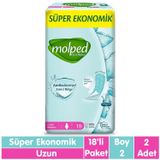 Molped Süper Uzun 18x2 36 Adet Ekonomik Antibakteriyel Ped