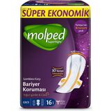 Molped Supernight 16'lı Gece Pedleri Sızıntılara Karşı 3D Bariyer Teknolojisi ile Güvenli Koruma
