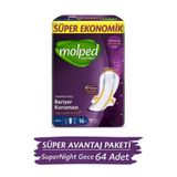 Molped Supernight Hijyenik Ped Gece 16 lı x 4 Adet