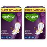 Molped Supernight Ultra Hijyenik Ped Gece Süper Ekonomik 16 Adet (2 paketi)