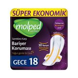 Molped Supernight Uzun Süper Ped 18 li Ekonomik Seçenek ile Gece Kullanımda Sızıntı Önleyici