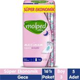 Molped Ultra Anatomik Gece 16x5 80 Adet Ped
