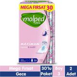 Molped Ultra Anatomik Mega Fırsat Gece 30x2 60 Adet Ped