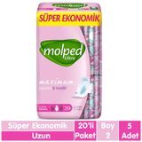 Molped Ultra Anatomik Uzun 20x5 100 Adet Ped