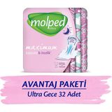 Molped Ultra Hijyenik Ped Gece Paketi 32 Adet Nefes Alabilen Yüzey ile Maksimum Konfor - 1