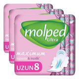 Molped Ultra Hijyenik Ped Uzun 8 Adet (3 paketi)