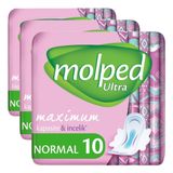 Molped Ultra Normal Günlük Ped (1 x 10 Adet) (3 paketi)