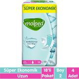 Molped Uzun 18x4 72 Adet Süper Ekonomik Ped