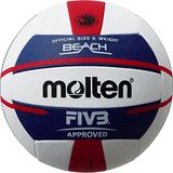 Molten Europe Ball-V5B5000-DE plaj voleybol topu, beyaz/mavi/kırmızı, 5