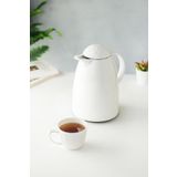 Molvea 1 Lt Isı Yalıtımlı Çay ve Soğuk Su Termosu Soft Beyaz (12 Saat Sıcak Tutar& Içi Camdır)