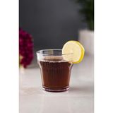 Molvea Akrilik Şeffaf Tekli Kısa Bardak & Su Meşrubat Kahve Yanı Bardağı 300 ml ( Cam Değildir )