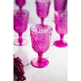 Molvea Akrilik Tekli Kadeh & Su Meşrubat Kahve Yanı Bardağı 450 ml ( Cam Değildir ) - Pembe