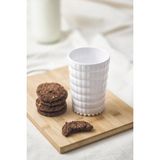 Molvea Akrilik Tekli Kısa Bardak & Su Meşrubat Kahve Yanı Bardağı 400 ml ( Cam Değildir ) - Beyaz
