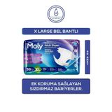 Moly Bel Bantlı Hasta Bezi XLarge, 30'lu, Tekstil Yüzeyli