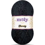 Moly Fancy Simli Örgü Ipi 606 / 5 Adet - Tek Beden - Siyah