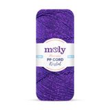Moly PP Cord Kristal Simli Polyester Makrome El Örgü İpi 200 gr 142 Mor