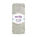 Moly PP Cord Kristal Simli Polyester Makrome El Örgü İpi 200 gr 37 Açık Bej