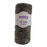 Moly PP Cord Kristal Simli Polyester Makrome El Örgü İpi 200 gr 67 Gri