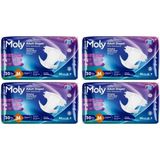Moly Tekstil Yüzeyli Medium Orta Boy Belbantlı Hasta Bezi 30 Lu 4 Paket / 120 Adet