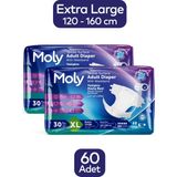 Moly Tekstil Yüzeyli XL Belbantlı 60 Adet Hasta Bezi