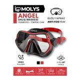MOLYS ANGEL DALIŞ MASKESİ + ANTI FOG (BUĞU ÖNLEYİCİ FİLM) GECE SİYAHI / KIRMIZI