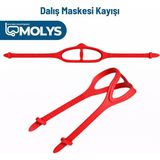 Molys Dalış Maskesi Kayışı - Kırmızı
