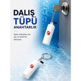 MOLYS DALIŞ TÜPÜ ANAHTARLIK, DALIŞ BAYRAĞI TEMALI, MİNYATÜR DALIŞ TÜPÜ, SİLİKON ANAHTARLIK, Beyaz