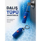 MOLYS DALIŞ TÜPÜ ANAHTARLIK, DALIŞ BAYRAĞI TEMALI, MİNYATÜR DALIŞ TÜPÜ, SİLİKON ANAHTARLIK, Lacivert