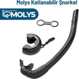 Molys Katlanabilir Şnorkel – Hafif, Taşınabilir ve Konforlu Kullanım Yer Kaplamaz - Siyah