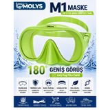MOLYS M1 DALIŞ MASKESİ + ANTI FOG (BUĞU ÖNLEYİCİ FİLM) (Açık Yeşil)