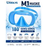 MOLYS M1 DALIŞ MASKESİ + ANTI FOG (BUĞU ÖNLEYİCİ FİLM) (Okyanus Mavisi)